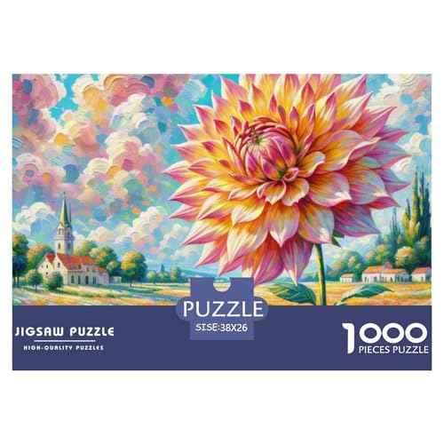 Puzzles 1000 Teile Puzzle DahliaLagerfeuer-Aktivität Puzzle Idyllic Landscape Geschicklichkeitsspiel Familienspiel Für Erwachsene Und Kinder 38x26cm/1000pcs von TZOVPCDFA