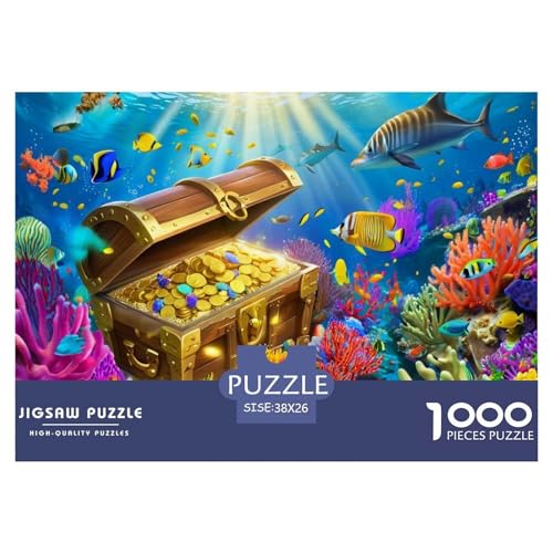 Puzzles 1000 Teile Puzzle DelphinLagerfeuer-Aktivität Puzzle The Underwater World Farbenfrohes Legespiel Für Die Ganze Familie Für Erwachsene Und Ältere Kinder 38x26cm/1000pcs von TZOVPCDFA