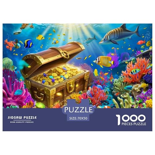 Puzzles 1000 Teile Puzzle DelphinLagerfeuer-Aktivität Puzzle The Underwater World Geschicklichkeitsspiel Puzzles-Geschenk Für Erwachsene Und Kinder 70x50cm/1000pcs von TZOVPCDFA