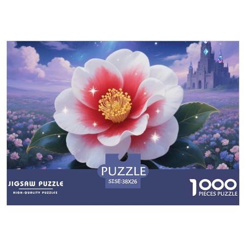 Puzzles 1000 Teile Puzzle Die Camellia JaponicaLagerfeuer-Aktivität Puzzle Landscape Painting Farbenfrohes Legespiel Für Die Ganze Familie Für Kinder Von 8-12 Jahren 38x26cm/1000pcs von TZOVPCDFA