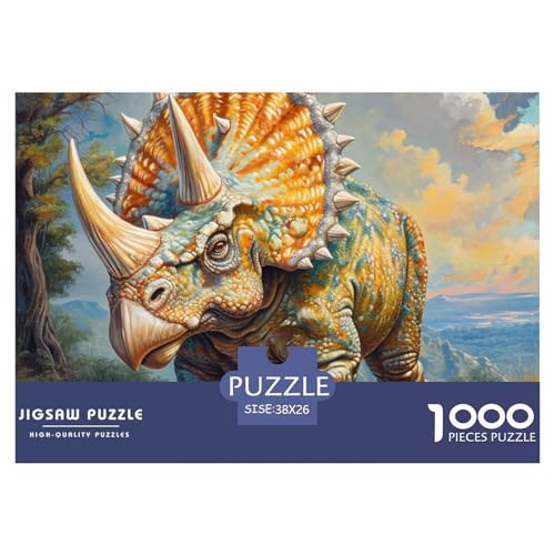 Puzzles 1000 Teile Puzzle DinosaurierLagerfeuer-Aktivität Puzzle Cretaceous Period Geschicklichkeitsspiel Familienspiel Für Kinder Von 8-12 Jahren 38x26cm/1000pcs von TZOVPCDFA