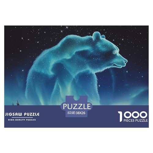 Puzzles 1000 Teile Puzzle EisbärLagerfeuer-Aktivität Puzzle Wildlife Geschicklichkeitsspiel Familienspiel Für Erwachsene Und Kinder 38x26cm/1000pcs von TZOVPCDFA