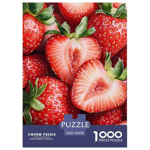 Puzzles 1000 Teile Puzzle ErdbeereLagerfeuer-Aktivität Puzzle FrüchteImage Geschicklichkeitsspiel Familienspiel Für Erwachsene Und Kinder 70x50cm/1000pcs von TZOVPCDFA