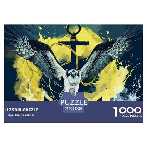 Puzzles 1000 Teile Puzzle FischhawkLagerfeuer-Aktivität Puzzle Flag Image Geschicklichkeitsspiel Heimdekoration Für Erwachsene Und Kinder 38x26cm/1000pcs von TZOVPCDFA