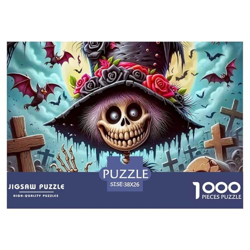 Puzzles 1000 Teile Puzzle Fledermäuse und KürbisseLagerfeuer-Aktivität Puzzle Wansheng Theme Geschicklichkeitsspiel Für Die Ganze Familie Für Erwachsene Und Kinder 38x26cm/1000pcs von TZOVPCDFA