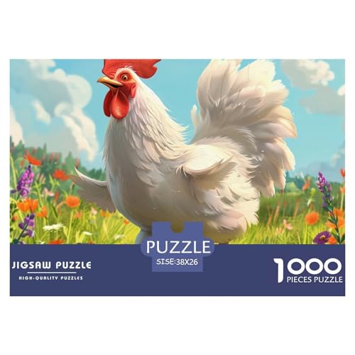 Puzzles 1000 Teile Puzzle HahneLagerfeuer-Aktivität Puzzle Rural Scenery Geschicklichkeitsspiel Heimdekoration Für Erwachsene Und Ältere Kinder 38x26cm/1000pcs von TZOVPCDFA