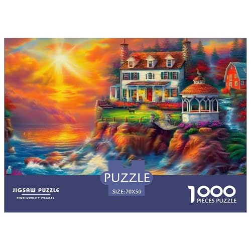 Puzzles 1000 Teile Puzzle HausLagerfeuer-Aktivität Puzzle Landscape Theme Geschicklichkeitsspiel Heimdekoration Für Erwachsene Und Kinder Ab 14 Jahren 70x50cm/1000pcs von TZOVPCDFA