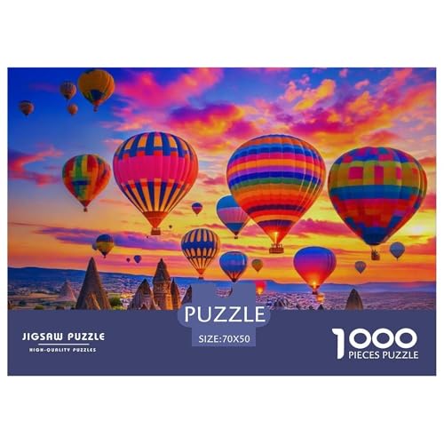 Puzzles 1000 Teile Puzzle HeißluftballonLagerfeuer-Aktivität Puzzle Colorful Patterns Geschicklichkeitsspiel Puzzles-Geschenk Für Erwachsene Und Kinder 70x50cm/1000pcs von TZOVPCDFA
