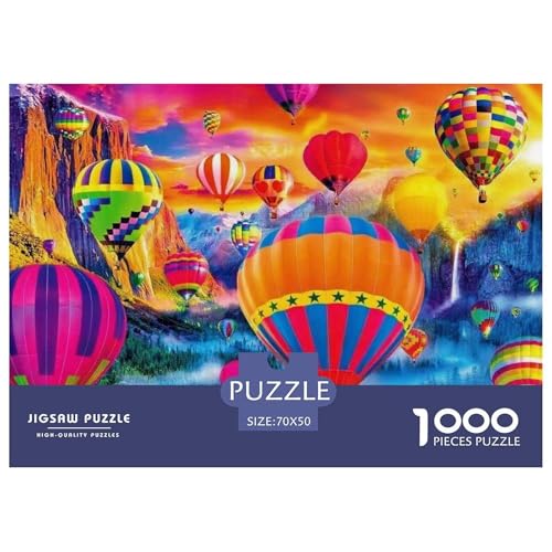 Puzzles 1000 Teile Puzzle HeißluftballonLagerfeuer-Aktivität Puzzle Colorful Patterns Geschicklichkeitsspiel Puzzles-Geschenk Für Erwachsene Und Kinder 70x50cm/1000pcs von TZOVPCDFA