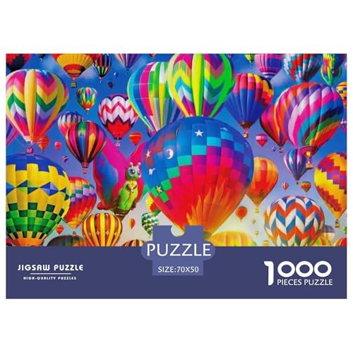 Puzzles 1000 Teile Puzzle HeißluftballonLagerfeuer-Aktivität Puzzle Colorful Patterns Impossible Game Für Die Ganze Familie Für Erwachsene Und Kinder 70x50cm/1000pcs von TZOVPCDFA