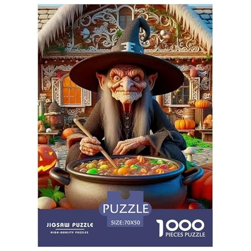 Puzzles 1000 Teile Puzzle HexeLagerfeuer-Aktivität Puzzle Wansheng Theme Geschicklichkeitsspiel Heimdekoration Für Erwachsene Und Kinder Ab 14 Jahren 70x50cm/1000pcs von TZOVPCDFA
