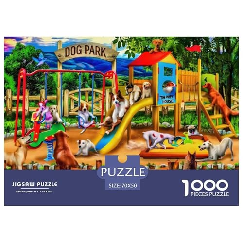 Puzzles 1000 Teile Puzzle HundLagerfeuer-Aktivität Puzzle Amusement Park Farbenfrohes Legespiel Für Die Ganze Familie Für Erwachsene Und Ältere Kinder 70x50cm/1000pcs von TZOVPCDFA