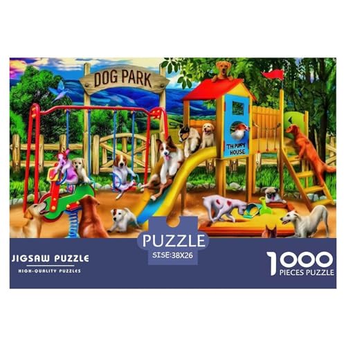 Puzzles 1000 Teile Puzzle HundLagerfeuer-Aktivität Puzzle Amusement Park Impossible Game Familienspiel Für Erwachsene Und Kinder Ab 14 Jahren 38x26cm/1000pcs von TZOVPCDFA