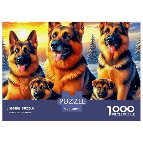 Puzzles 1000 Teile Puzzle HundLagerfeuer-Aktivität Puzzle Cute Animal Series Geschicklichkeitsspiel Heimdekoration Für Erwachsene Und Kinder 70x50cm/1000pcs von TZOVPCDFA