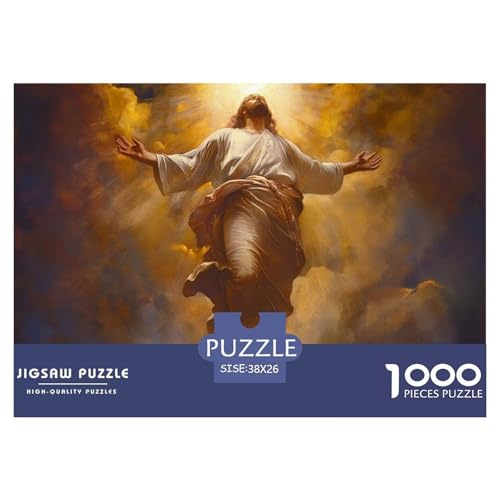 Puzzles 1000 Teile Puzzle JesusLagerfeuer-Aktivität Puzzle Lord of Heaven Geschicklichkeitsspiel Familienspiel Für Kinder Von 8-12 Jahren 38x26cm/1000pcs von TZOVPCDFA