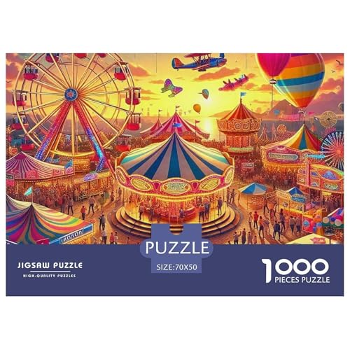 Puzzles 1000 Teile Puzzle KarnevalLagerfeuer-Aktivität Puzzle Amusement Park Impossible Game Familienspiel Für Männer Und Frauen 70x50cm/1000pcs von TZOVPCDFA