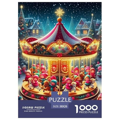 Puzzles 1000 Teile Puzzle KarnevalLagerfeuer-Aktivität Puzzle Christmas Theme Geschicklichkeitsspiel Heimdekoration Für Männer Und Frauen 38x26cm/1000pcs von TZOVPCDFA