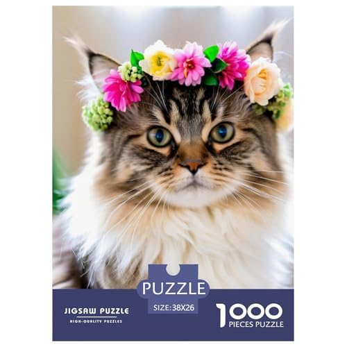 Puzzles 1000 Teile Puzzle KatzeLagerfeuer-Aktivität Puzzle Cute Animals Geschicklichkeitsspiel Heimdekoration Für Kinder Von 8-12 Jahren 38x26cm/1000pcs von TZOVPCDFA