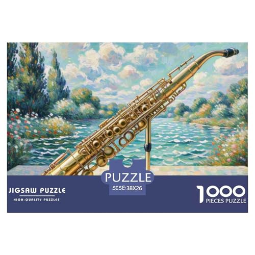 Puzzles 1000 Teile Puzzle KlarinetteLagerfeuer-Aktivität Puzzle Musical Instrument Geschicklichkeitsspiel Für Die Ganze Familie Für Erwachsene Und Kinder Ab 14 Jahren 38x26cm/1000pcs von TZOVPCDFA
