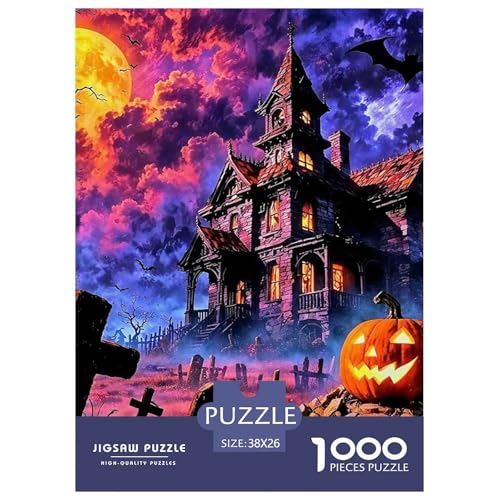 Puzzles 1000 Teile Puzzle KürbisSchlossLagerfeuer-Aktivität Puzzle Wansheng Theme Geschicklichkeitsspiel Familienspiel Für Erwachsene Und Kinder Ab 14 Jahren 38x26cm/1000pcs von TZOVPCDFA