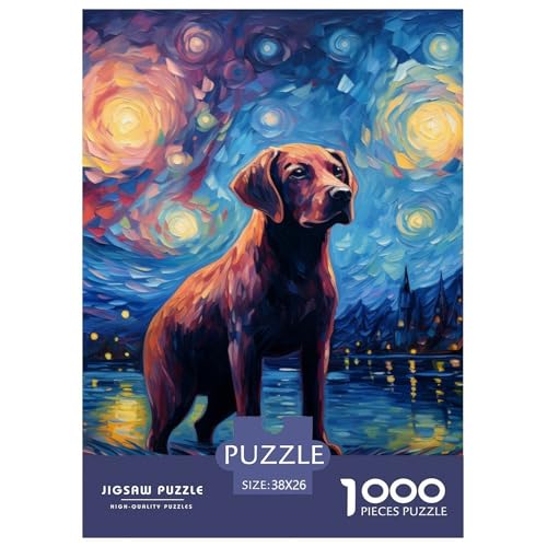 Puzzles 1000 Teile Puzzle LabradorLagerfeuer-Aktivität Puzzle Retriever Farbenfrohes Legespiel Für Die Ganze Familie Für Erwachsene Und Ältere Kinder 38x26cm/1000pcs von TZOVPCDFA