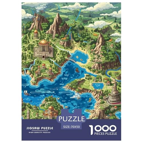 Puzzles 1000 Teile Puzzle LabyrinthLagerfeuer-Aktivität Puzzle SpielKarteGeschicklichkeitsspiel Heimdekoration Für Erwachsene Und Kinder Ab 14 Jahren 70x50cm/1000pcs von TZOVPCDFA