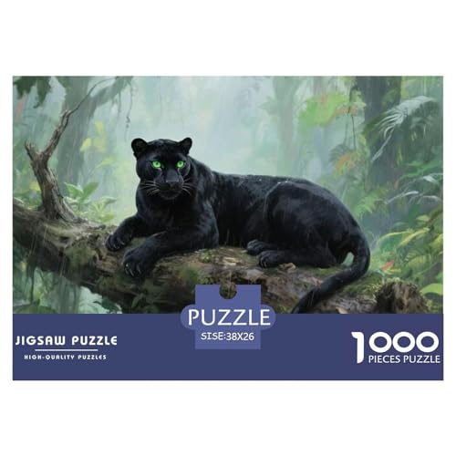 Puzzles 1000 Teile Puzzle LeopardLagerfeuer-Aktivität Puzzle Wildlife Geschicklichkeitsspiel Puzzles-Geschenk Für Männer Und Frauen 38x26cm/1000pcs von TZOVPCDFA