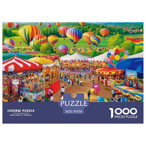 Puzzles 1000 Teile Puzzle MarktLagerfeuer-Aktivität Puzzle Amusement Park Farbenfrohes Legespiel Für Die Ganze Familie Für Erwachsene Und Kinder Ab 14 Jahren 70x50cm/1000pcs von TZOVPCDFA
