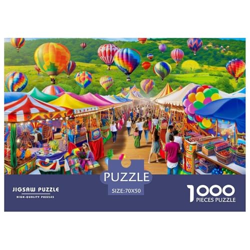 Puzzles 1000 Teile Puzzle MarktLagerfeuer-Aktivität Puzzle Amusement Park Impossible Game Familienspiel Für Kinder Von 8-12 Jahren 70x50cm/1000pcs von TZOVPCDFA