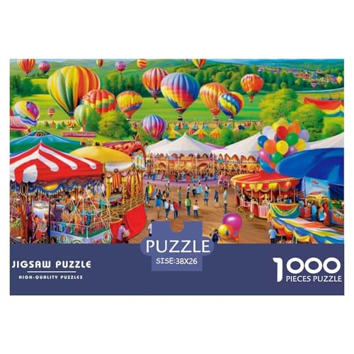 Puzzles 1000 Teile Puzzle MarktLagerfeuer-Aktivität Puzzle Amusement Park Impossible Game Heimdekoration Für Erwachsene Und Kinder Ab 14 Jahren 38x26cm/1000pcs von TZOVPCDFA