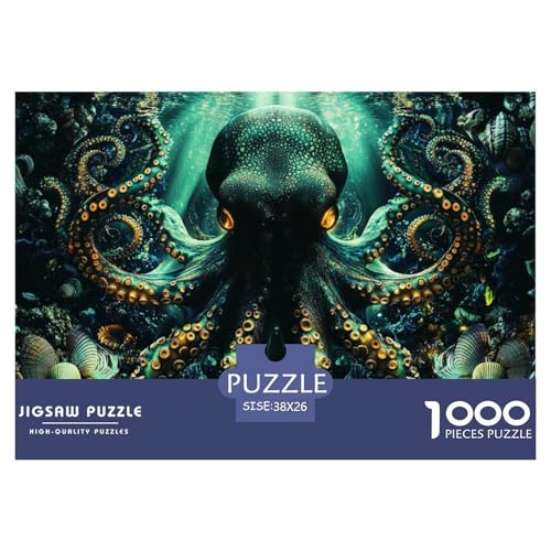 Puzzles 1000 Teile Puzzle OctopusLagerfeuer-Aktivität Puzzle Marine Organism Geschicklichkeitsspiel Familienspiel Für Erwachsene Und Ältere Kinder 38x26cm/1000pcs von TZOVPCDFA