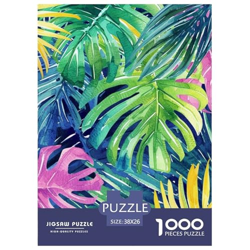 Puzzles 1000 Teile Puzzle PalmblätterLagerfeuer-Aktivität Puzzle Leaf Geschicklichkeitsspiel Für Die Ganze Familie Für Erwachsene Und Kinder Ab 14 Jahren 38x26cm/1000pcs von TZOVPCDFA