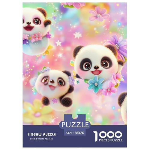 Puzzles 1000 Teile Puzzle PandaLagerfeuer-Aktivität Puzzle Süße TiereGeschicklichkeitsspiel Puzzles-Geschenk Für Erwachsene Und Kinder Ab 14 Jahren 38x26cm/1000pcs von TZOVPCDFA