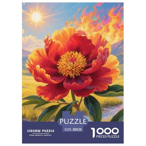 Puzzles 1000 Teile Puzzle PeonyLagerfeuer-Aktivität Puzzle Landscape Painting Geschicklichkeitsspiel Puzzles-Geschenk Für Kinder Von 8-12 Jahren 38x26cm/1000pcs von TZOVPCDFA