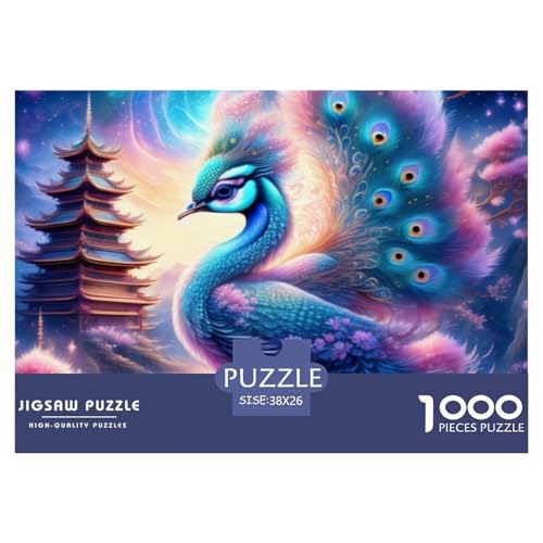 Puzzles 1000 Teile Puzzle PfauenLagerfeuer-Aktivität Puzzle Ancient Pagoda Geschicklichkeitsspiel Familienspiel Für Erwachsene Und Kinder Ab 14 Jahren 38x26cm/1000pcs von TZOVPCDFA