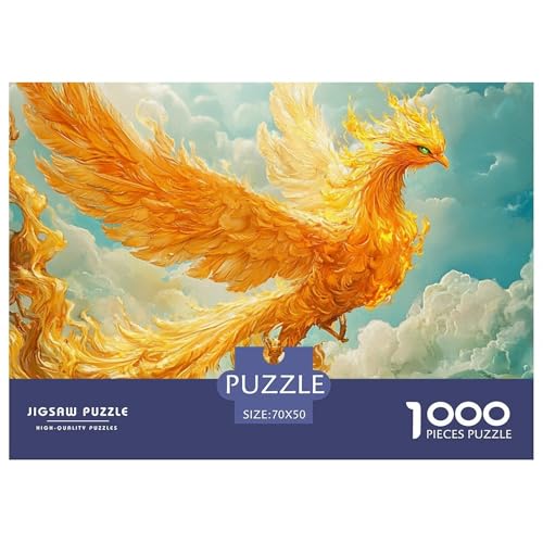 Puzzles 1000 Teile Puzzle PhoenixLagerfeuer-Aktivität Puzzle Mythical Creatures Geschicklichkeitsspiel Familienspiel Für Männer Und Frauen 70x50cm/1000pcs von TZOVPCDFA