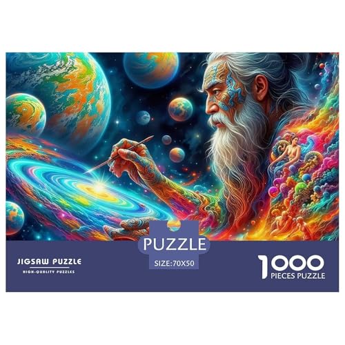 Puzzles 1000 Teile Puzzle PlanetenLagerfeuer-Aktivität Puzzle Creating The Universe Farbenfrohes Legespiel Für Die Ganze Familie Für Erwachsene Und Kinder Ab 14 Jahren 70x50cm/1000pcs von TZOVPCDFA