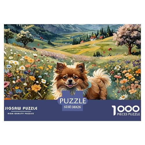 Puzzles 1000 Teile Puzzle PommernLagerfeuer-Aktivität Puzzle Pet Dog Geschicklichkeitsspiel Familienspiel Für Kinder Von 8-12 Jahren 38x26cm/1000pcs von TZOVPCDFA