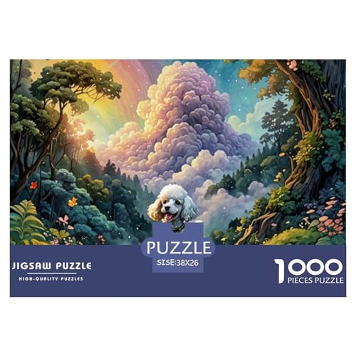 Puzzles 1000 Teile Puzzle PoodleLagerfeuer-Aktivität Puzzle Pet Dog Geschicklichkeitsspiel Familienspiel Für Erwachsene Und Kinder Ab 14 Jahren 38x26cm/1000pcs von TZOVPCDFA
