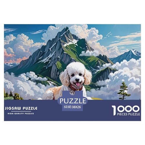 Puzzles 1000 Teile Puzzle PoodleLagerfeuer-Aktivität Puzzle Pet Dog Geschicklichkeitsspiel Für Die Ganze Familie Für Erwachsene Und Kinder Ab 14 Jahren 38x26cm/1000pcs von TZOVPCDFA