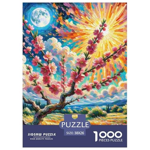 Puzzles 1000 Teile Puzzle Prickly PflaumeLagerfeuer-Aktivität Puzzle Landscape Painting Impossible Game Heimdekoration Für Erwachsene Und Kinder 38x26cm/1000pcs von TZOVPCDFA