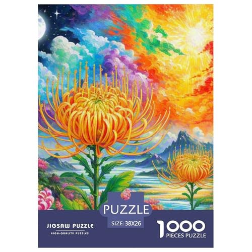 Puzzles 1000 Teile Puzzle Protea CynaroidesLagerfeuer-Aktivität Puzzle Landscape Painting Geschicklichkeitsspiel Familienspiel Für Männer Und Frauen 38x26cm/1000pcs von TZOVPCDFA