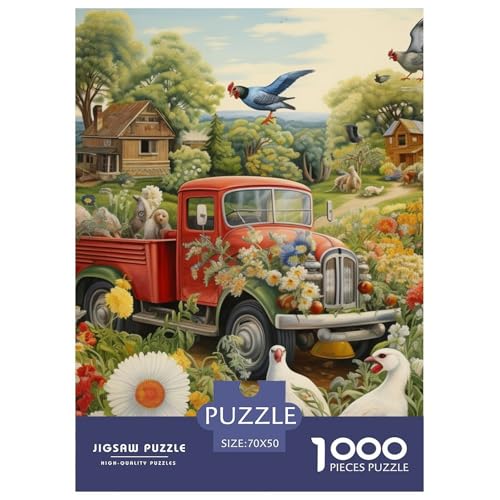 Puzzles 1000 Teile Puzzle RanchenLagerfeuer-Aktivität Puzzle Rural Scenery Geschicklichkeitsspiel Heimdekoration Für Erwachsene Und Ältere Kinder 70x50cm/1000pcs von TZOVPCDFA