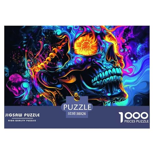 Puzzles 1000 Teile Puzzle SchädelLagerfeuer-Aktivität Puzzle Ghost Geschicklichkeitsspiel Puzzles-Geschenk Für Erwachsene Und Kinder Ab 14 Jahren 38x26cm/1000pcs von TZOVPCDFA