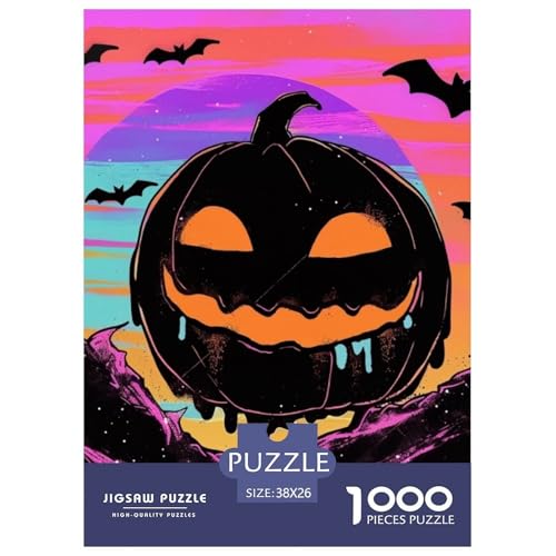 Puzzles 1000 Teile Puzzle SchädelLagerfeuer-Aktivität Puzzle Halloween Geschicklichkeitsspiel Für Die Ganze Familie Für Erwachsene Und Ältere Kinder 38x26cm/1000pcs von TZOVPCDFA