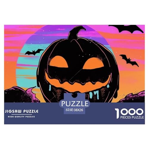 Puzzles 1000 Teile Puzzle SchädelLagerfeuer-Aktivität Puzzle Halloween Geschicklichkeitsspiel Heimdekoration Für Erwachsene Und Kinder Ab 14 Jahren 38x26cm/1000pcs von TZOVPCDFA