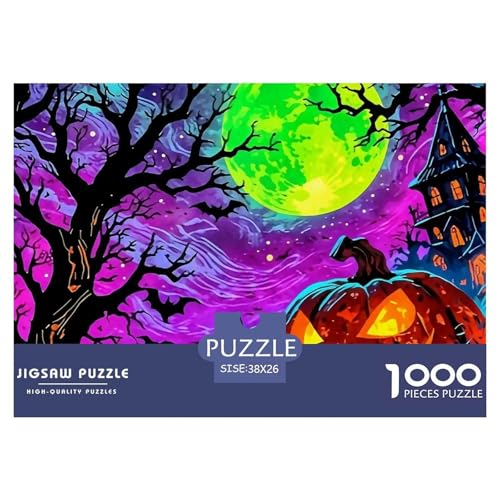 Puzzles 1000 Teile Puzzle SchlossAnd KürbisLagerfeuer-Aktivität Puzzle Wansheng Theme Geschicklichkeitsspiel Familienspiel Für Männer Und Frauen 38x26cm/1000pcs von TZOVPCDFA