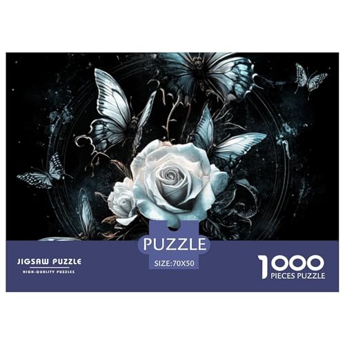 Puzzles 1000 Teile Puzzle SchmetterlingAnd RoseLagerfeuer-Aktivität Puzzle Black Humour Farbenfrohes Legespiel Familienspiel Für Kinder Von 8-12 Jahren 70x50cm/1000pcs Puzzles 1000 Teile Puzzle SchmetterlingAnd RoseLagerfeuer-Aktivität Puzzle Black Humour Farbenfrohes Legespiel Familienspiel Für Kinder Von 8-12 Jahren 70x50cm/1000pcs von TZOVPCDFA