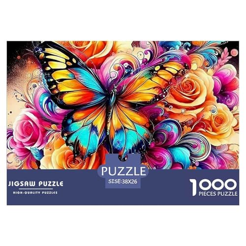 Puzzles 1000 Teile Puzzle SchmetterlingLagerfeuer-Aktivität Puzzle Dazzling Insects Geschicklichkeitsspiel Für Die Ganze Familie Für Erwachsene Und Ältere Kinder 38x26cm/1000pcs von TZOVPCDFA