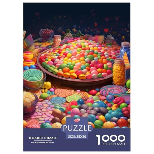 Puzzles 1000 Teile Puzzle Süßigkeiten StoreLagerfeuer-Aktivität Puzzle Colorful SüßigkeitenImpossible SpielPuzzles-Geschenk Für Männer Und Frauen 38x26cm/1000pcs von TZOVPCDFA